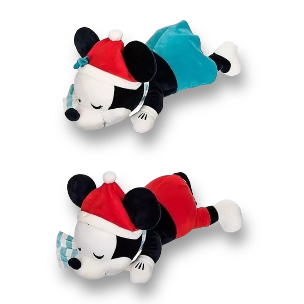 Disney 100 Retro Reimagined Cuddleez Mickey & Minnie Mouse Pillow Plush Set 24”